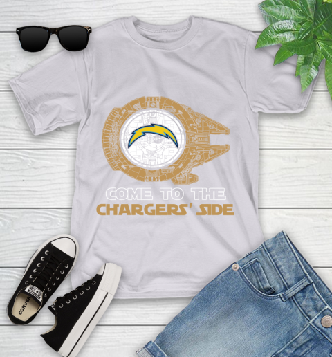 NFL Come To The Los Angeles Chargers Star Wars Football Sports Youth T-Shirt 4
