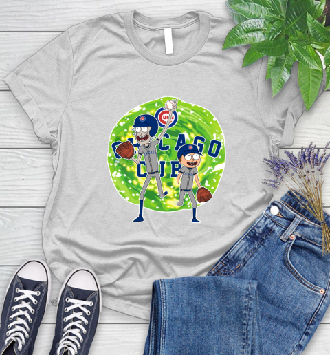 MLB Chicago Cubs Rick And Morty Baseball Sports Women's T-Shirt