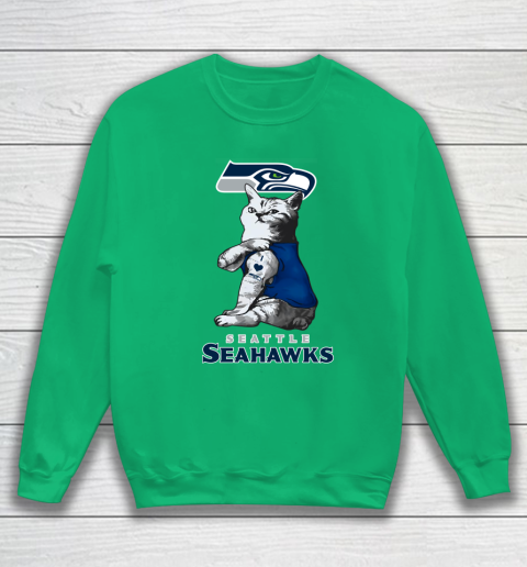 NFL Football My Cat Loves Seattle Seahawks Sweatshirt Tee For Sports