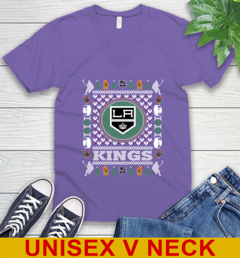 Los Angeles Kings Merry Christmas NHL Hockey Loyal Fan V-Neck T-Shirt 8