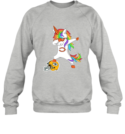 Football Dabbing Unicorn Steps On Helmet Chicago Bears Sweatshirt