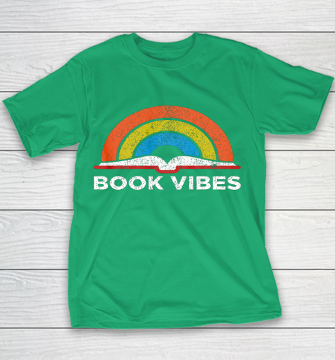Reading Rainbow t shirt Vintage Retro Book Vibes Rainbow Gift for Reading Lovers Youth T-Shirt 3