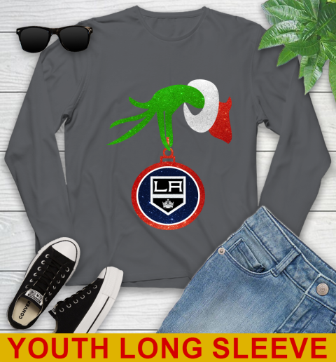 Los Angeles Kings Grinch Merry Christmas NHL Hockey Youth Long Sleeve 9