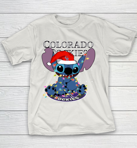 Colorado Rockies MLB noel stitch Baseball Christmas Youth T-Shirt 8