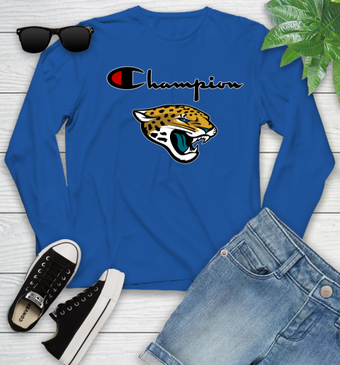 NFL Football Jacksonville Jaguars Champion Shirt Youth Long Sleeve 7
