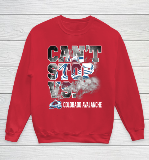 NHL Colorado Avalanche Hockey Can't Stop Vs Youth Sweatshirt 7
