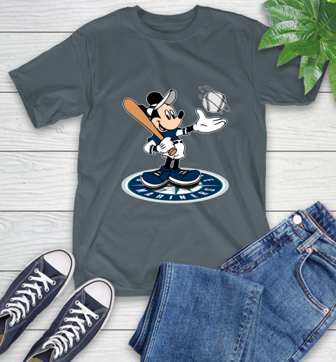 MLB Baseball Seattle Mariners Cheerful Mickey Disney Shirt T-Shirt 7
