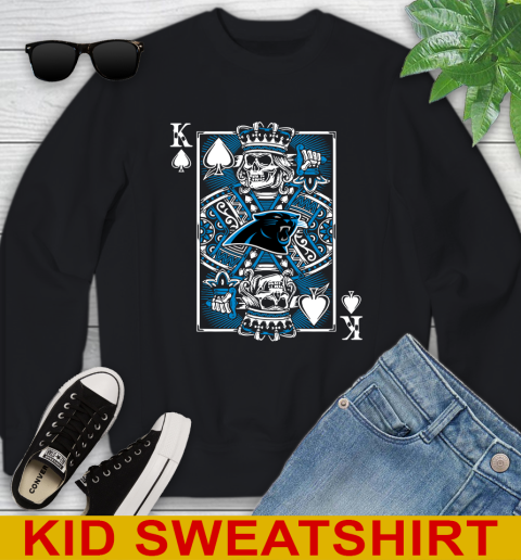 Carolina Panthers NFL Football The King Of Spades Death Cards Shirt Youth Sweatshirt