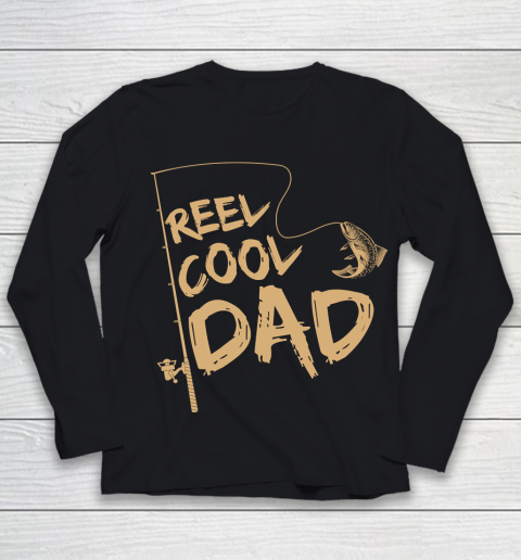 Father's Day Funny Gift Ideas Apparel  Fishing Reel Cool Dad Dad Father T Shirt Youth Long Sleeve