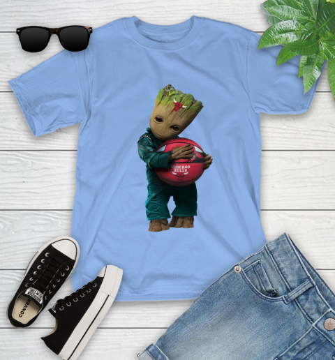 NBA Groot Guardians Of The Galaxy Basketball Sports Chicago Bulls Youth T-Shirt 11