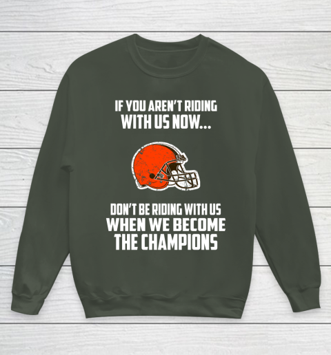 NFL Cleveland Browns Football We Become The Champions Youth Sweatshirt 8
