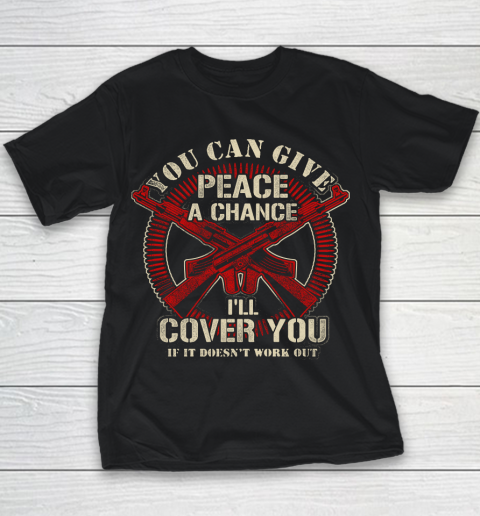 Veteran Shirt Gun Control I'll Cover You Youth T-Shirt