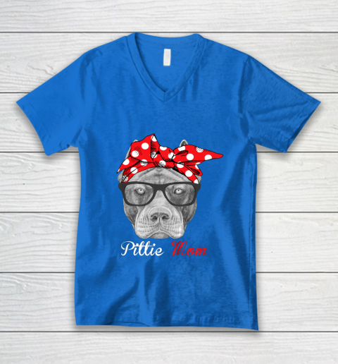 Dog Mom Shirt Pittie Mom Shirt for Pitbull Dog Lovers Mothers Day V-Neck T-Shirt 5