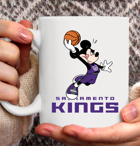 NBA Basketball Sacramento Kings Cheerful Mickey Mouse Shirt Ceramic Mug 11oz 2