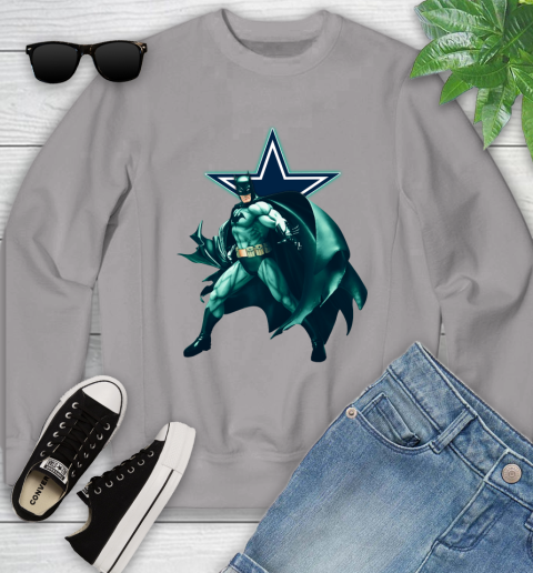 NFL Batman Football Sports Dallas Cowboys Youth Sweatshirt 4
