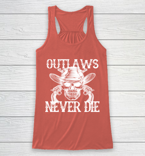 Outlaws Never Die shirt skull biker Racerback Tank 3
