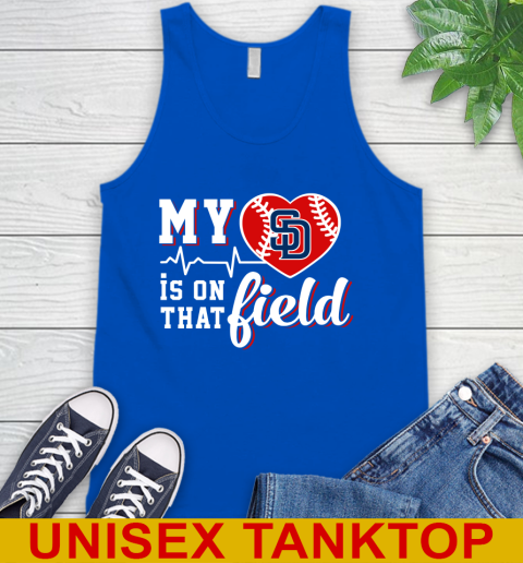 MLB My Heart Is On That Field Baseball Sports San Diego Padres Tank Top 4
