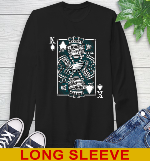 Philadelphia Eagles NFL Football The King Of Spades Death Cards Shirt Long Sleeve T-Shirt