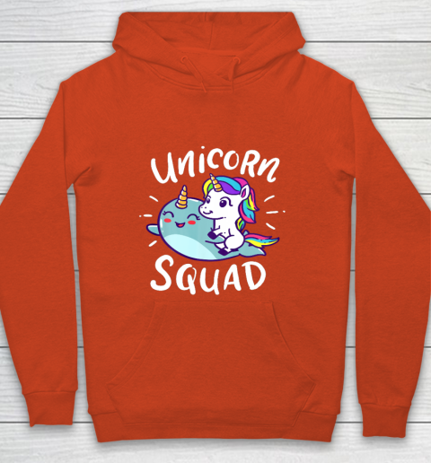 Unicorn Squad Narwhal Funny Cute Birthday Party Present Gift Youth Hoodie 3