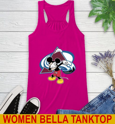 Colorado Avalanche NHL Hockey Dabbing Mickey Disney Sports Racerback Tank 8