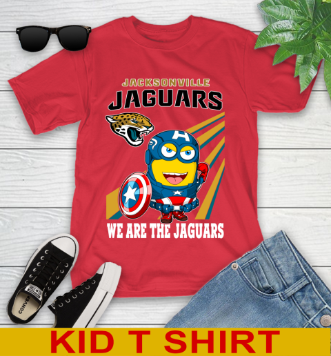 NFL Football Jacksonville Jaguars Captain America Marvel Avengers Minion Shirt Youth T-Shirt 11