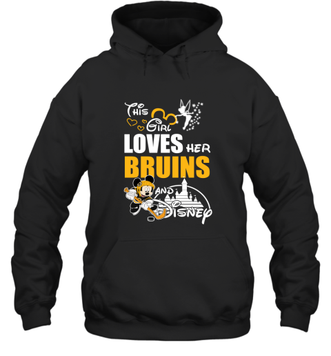 This Girl Love Her Boston Bruins And Mickey Disney Hoodie