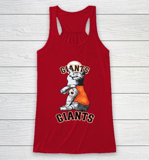 MLB Baseball My Cat Loves San Francisco Giants Racerback Tank 4