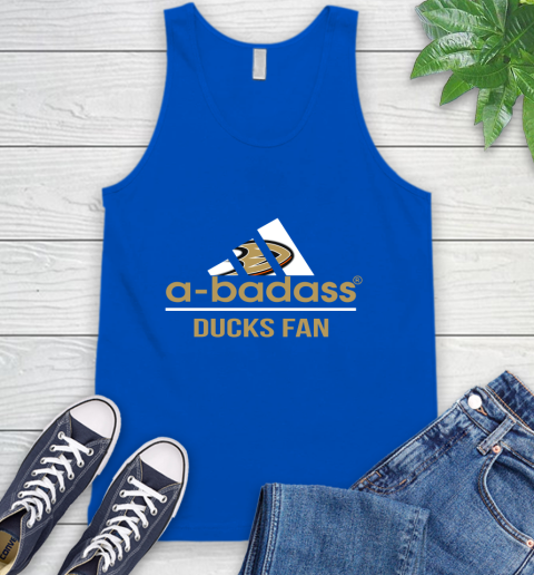 NHL A Badass Anaheim Ducks Fan Adidas Hockey Sports Tank Top 4