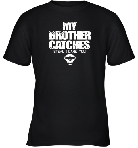 Cool Baseball Catcher Funny Shirt Cute Gift Brother Sister Youth T-Shirt