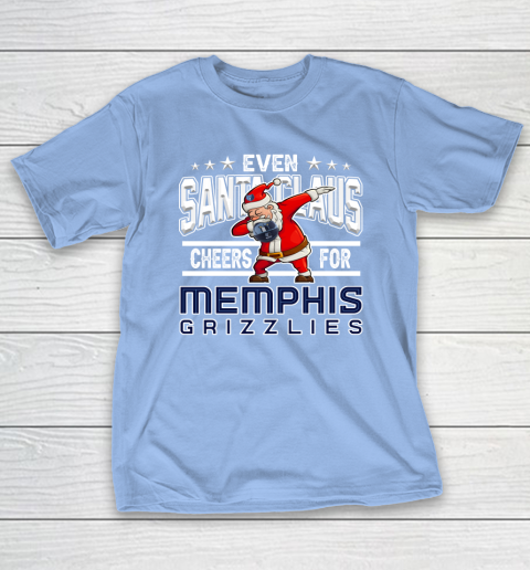 Memphis Grizzlies Even Santa Claus Cheers For Christmas NBA T-Shirt 10