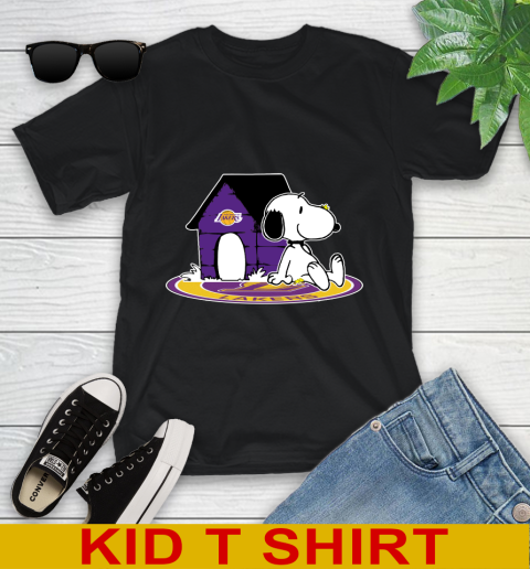 NBA Basketball Los Angeles Lakers Snoopy The Peanuts Movie Shirt Youth T-Shirt 2