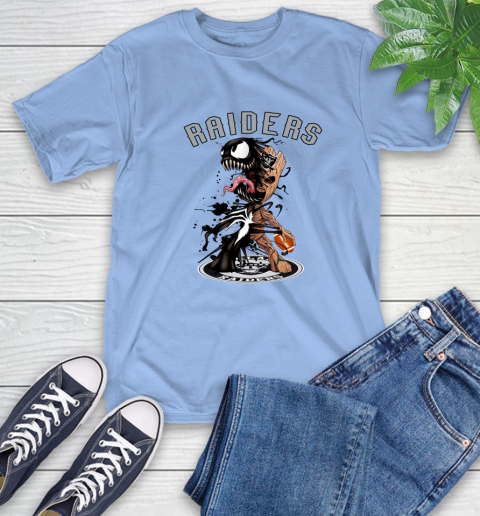 NFL Oakland Raiders Football Venom Groot Guardians Of The Galaxy T-Shirt 11