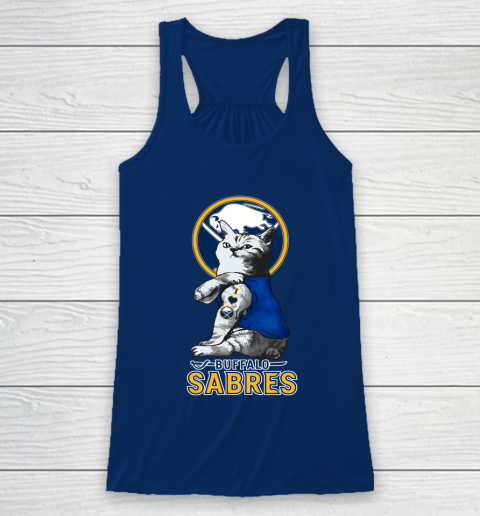 NHL My Cat Loves Buffalo Sabres Hockey Racerback Tank 6