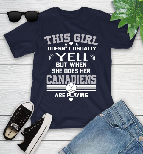 Montreal Canadiens NHL Hockey I Yell When My Team Is Playing Youth T-Shirt 2