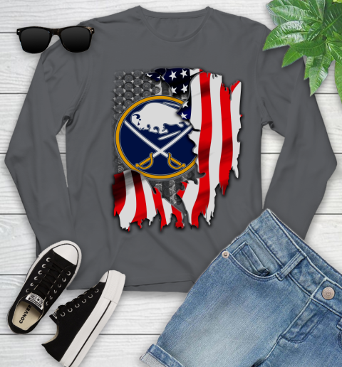 Buffalo Sabres NHL Hockey American Flag Youth Long Sleeve 9
