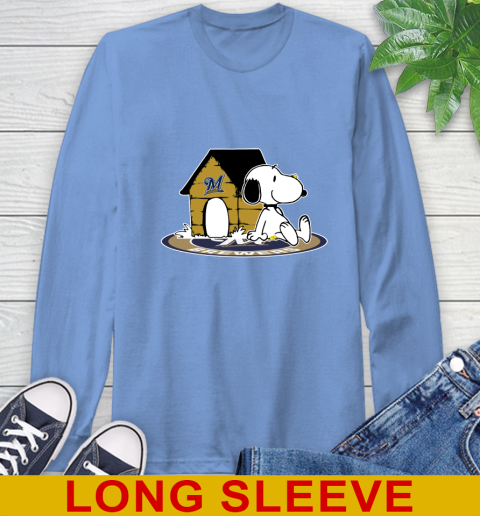 MLB Baseball Milwaukee Brewers Snoopy The Peanuts Movie Shirt Long Sleeve T-Shirt 11