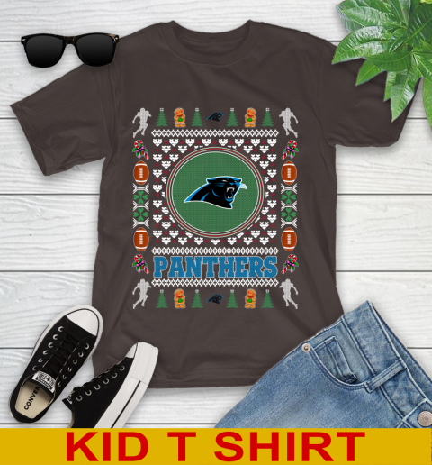 Carolina Panthers Merry Christmas NFL Football Loyal Fan Youth T-Shirt 6