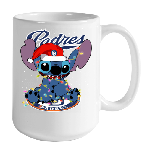 San Diego Padres MLB noel stitch Baseball Christmas Color Changing Mug 15oz 2