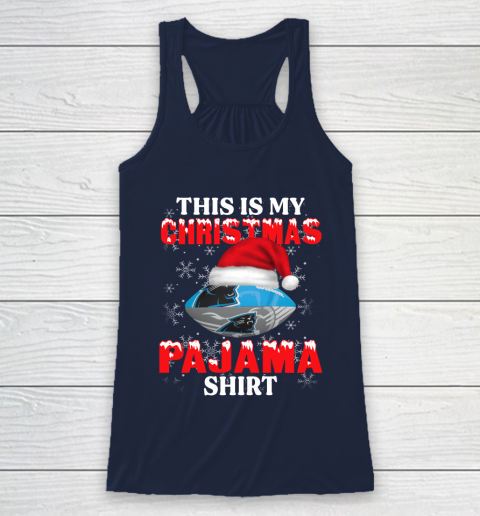 Carolina Panthers This Is My Christmas Pajama Shirt NFL Racerback Tank 8