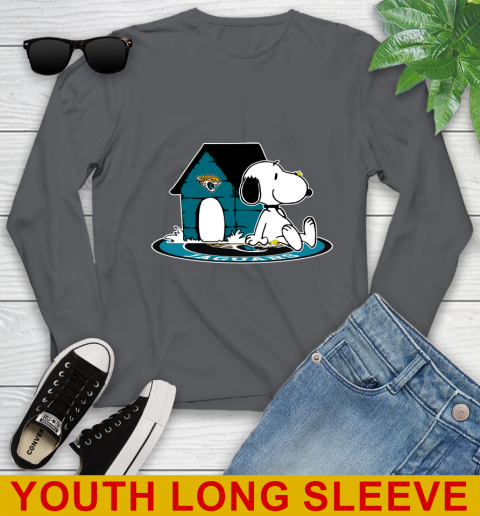 NFL Football Jacksonville Jaguars Snoopy The Peanuts Movie Shirt Youth Long Sleeve 9