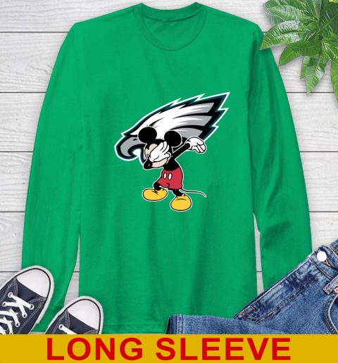 Philadelphia Eagles NFL Football Dabbing Mickey Disney Sports Long Sleeve T-Shirt 7