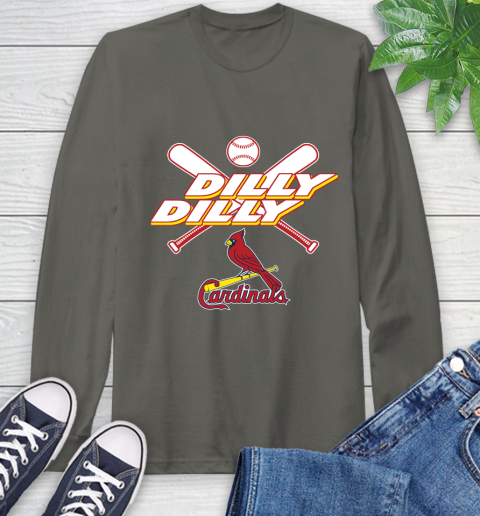 MLB St.Louis Cardinals Dilly Dilly Baseball Sports Long Sleeve T-Shirt 8