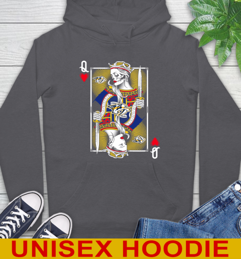 NHL Hockey Nashville Predators The Queen Of Hearts Card Shirt Hoodie 7