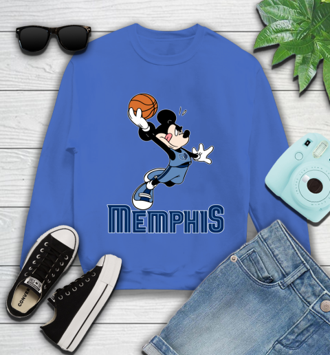 NBA Basketball Memphis Grizzlies Cheerful Mickey Mouse Shirt Youth Sweatshirt 8 NBA Basketball Memphis Grizzlies Cheerful Mickey Mouse Shirt Youth Sweatshirt - Image 8