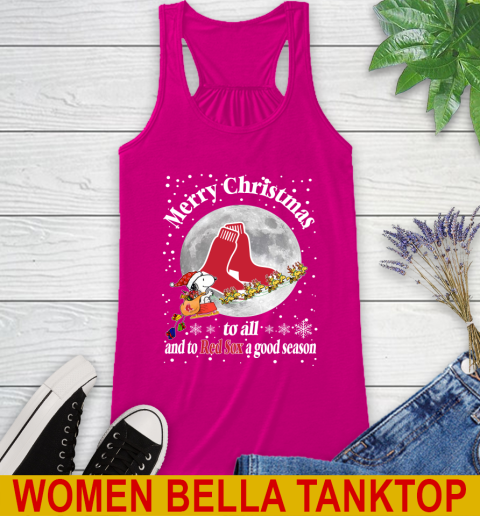 Boston Red Sox Merry Christmas To All And To Red Sox A Good Season MLB Baseball Sports Racerback Tank 6