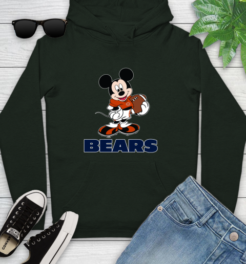 NFL Football Chicago Bears Cheerful Mickey Mouse Shirt Youth Hoodie 12