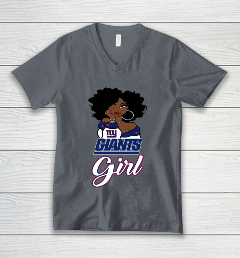 New York Giants Girl NFL V-Neck T-Shirt 5