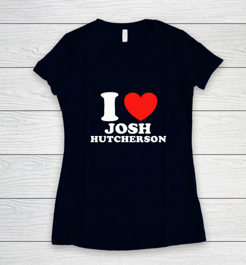 I Love Josh Hutcherson Women's V-Neck T-Shirt 2