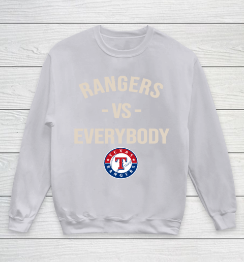 Texas Rangers Vs Everybody Youth Sweatshirt 3