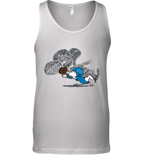 Detroit Lions Snoopy Plays The Football Game Tank Top